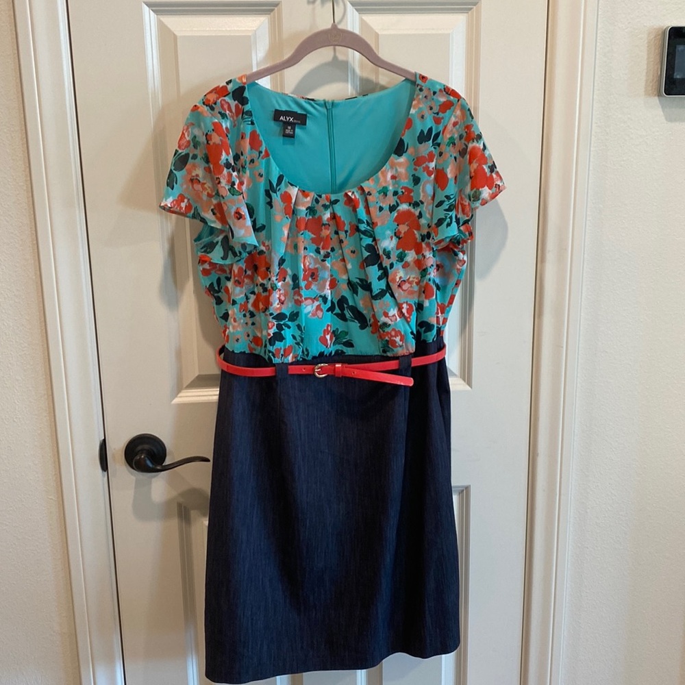 Alyx Floral and Denim Dress *Size 14*